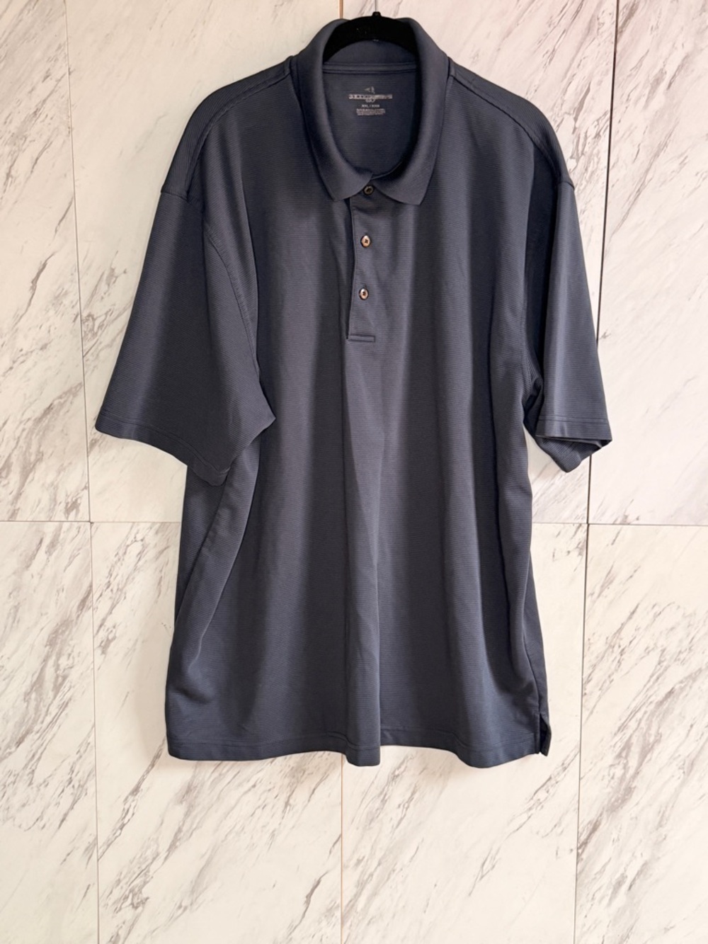 Perry Ellis Golf Performance Gray Short Sleeve Polo Shirt SZ XXL